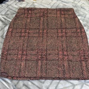 Pink Plaid Sweater Skirt